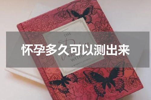 怀孕多久可以测出来