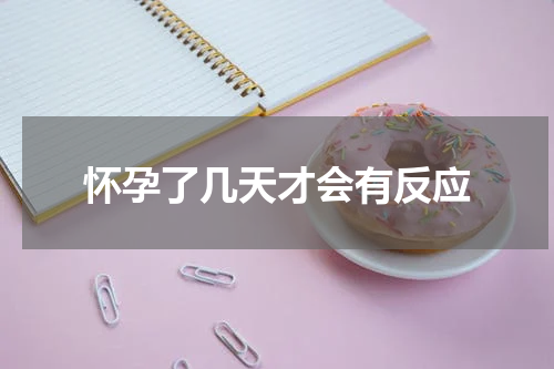 怀孕了几天才会有反应