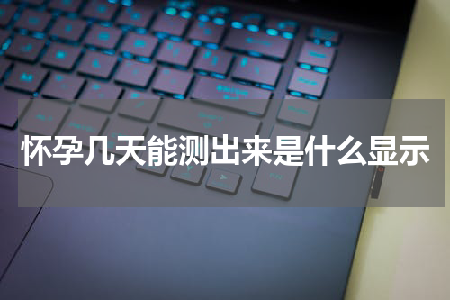 怀孕几天能测出来是什么显示