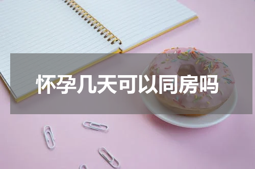 怀孕几天可以同房吗