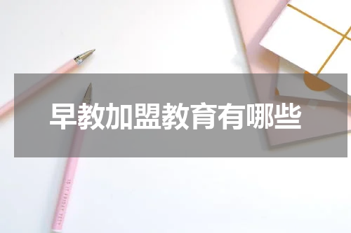 早教加盟教育有哪些