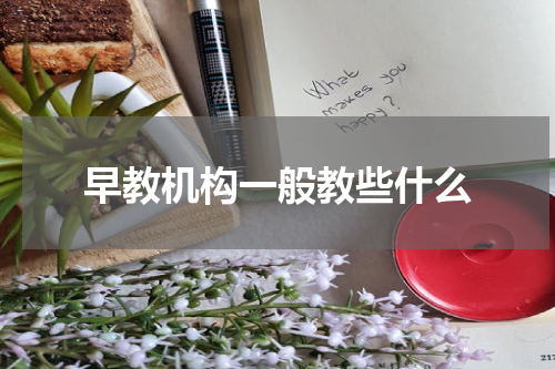 早教机构一般教些什么