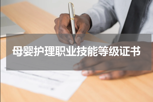 母婴护理职业技能等级证书