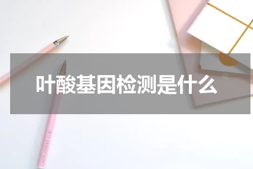 叶酸基因检测是什么