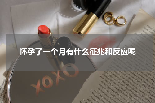 怀孕了一个月有什么征兆和反应呢
