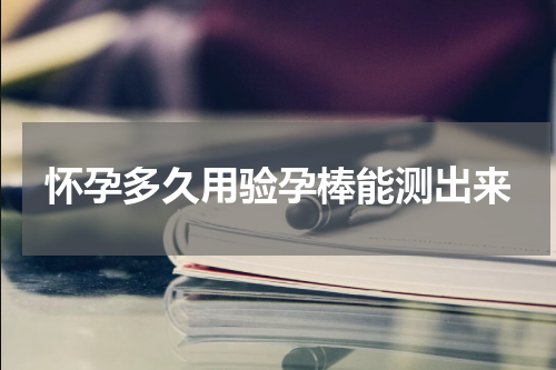 怀孕多久用验孕棒能测出来