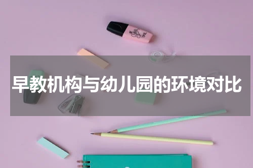 早教机构与幼儿园的环境对比