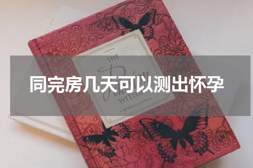 同完房几天可以测出怀孕