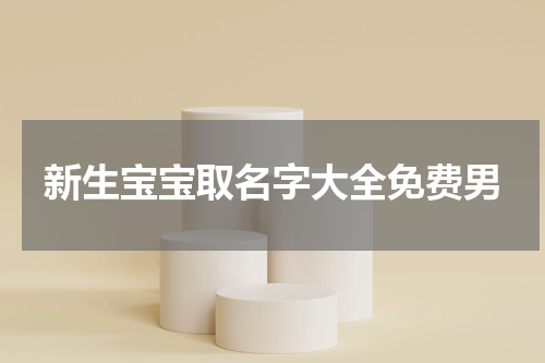 新生宝宝取名字大全免费男