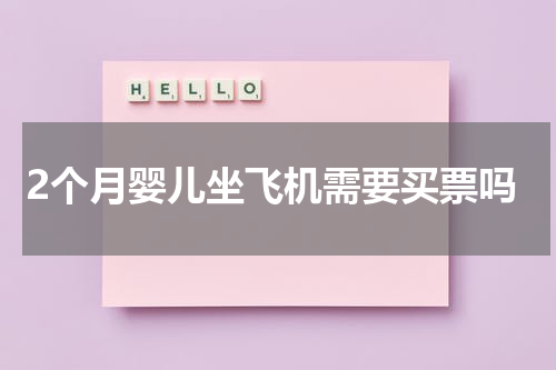 2个月婴儿坐飞机需要买票吗
