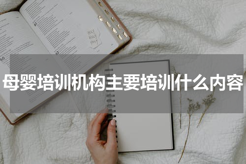 母婴培训机构主要培训什么内容