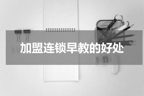 加盟连锁早教的好处