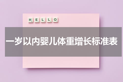 一岁以内婴儿体重增长标准表