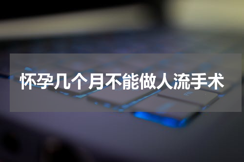 怀孕几个月不能做人流手术