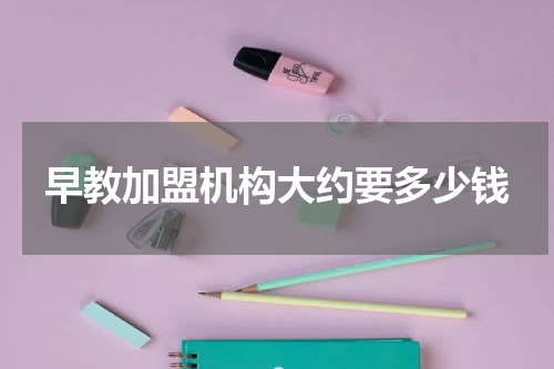 早教加盟机构大约要多少钱