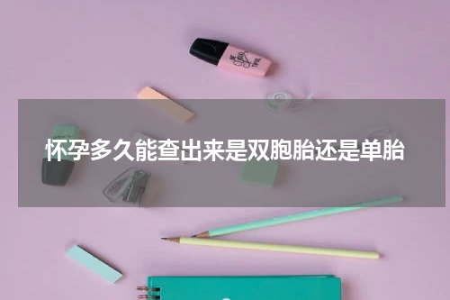 怀孕多久能查出来是双胞胎还是单胎