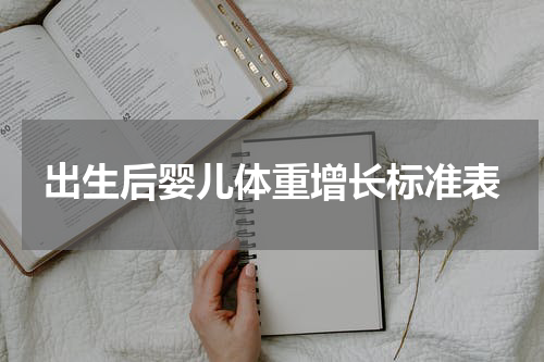 出生后婴儿体重增长标准表