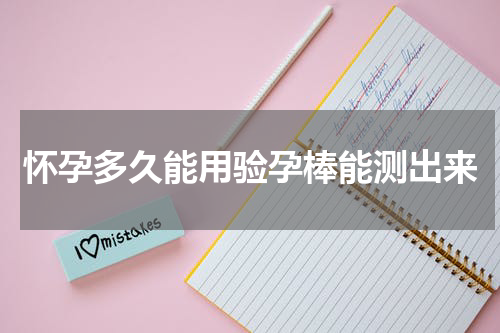 怀孕多久能用验孕棒能测出来