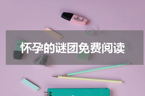 怀孕的谜团免费阅读