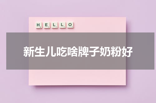 新生儿吃啥牌子奶粉好