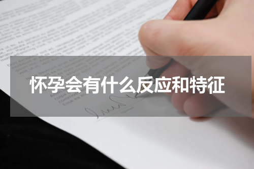 怀孕会有什么反应和特征