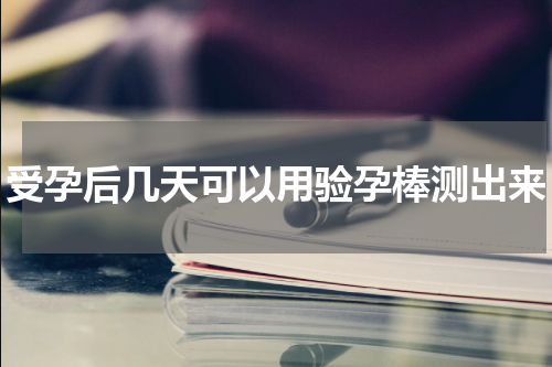 受孕后几天可以用验孕棒测出来