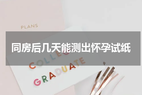 同房后几天能测出怀孕试纸