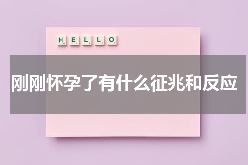 刚刚怀孕了有什么征兆和反应