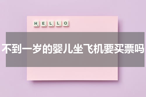 不到一岁的婴儿坐飞机要买票吗