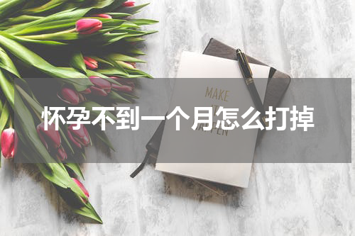 怀孕不到一个月怎么打掉