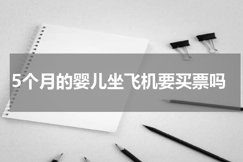 5个月的婴儿坐飞机要买票吗