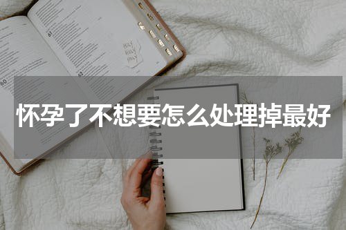 怀孕了不想要怎么处理掉最好