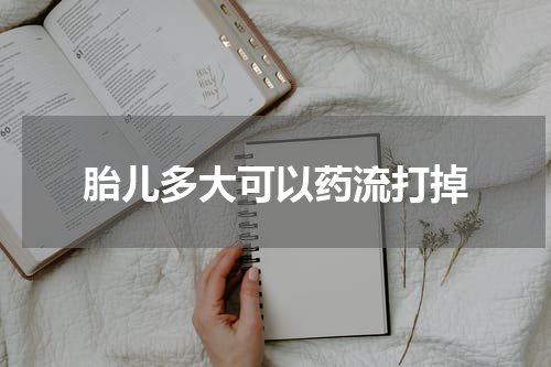 胎儿多大可以药流打掉