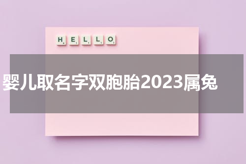 婴儿取名字双胞胎2023属兔