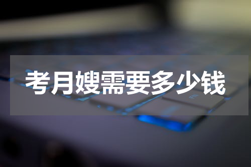 考月嫂需要多少钱