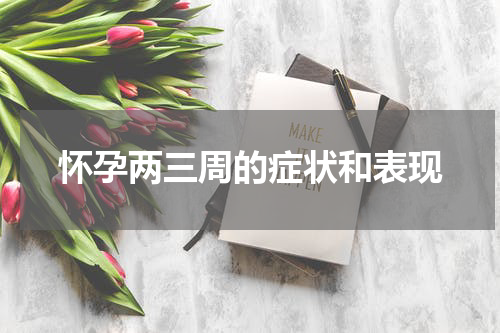 怀孕两三周的症状和表现