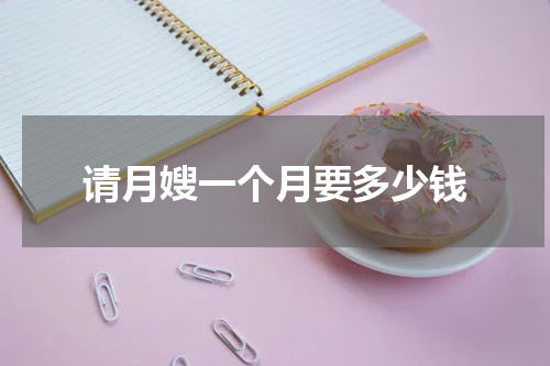 请月嫂一个月要多少钱