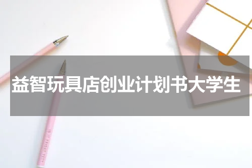 益智玩具店创业计划书大学生