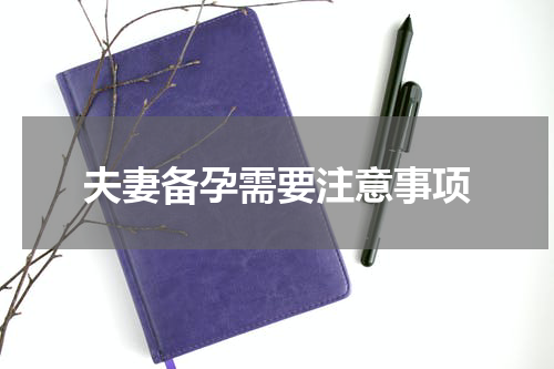 夫妻备孕需要注意事项