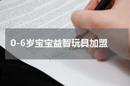 0-6岁宝宝益智玩具加盟