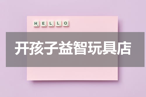 开孩子益智玩具店