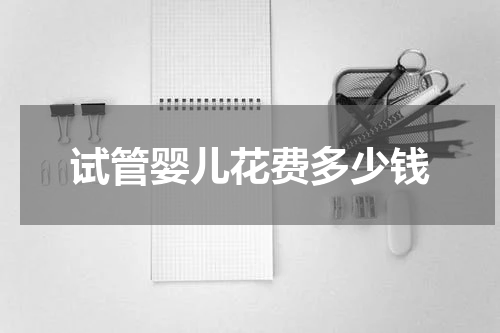 试管婴儿花费多少钱