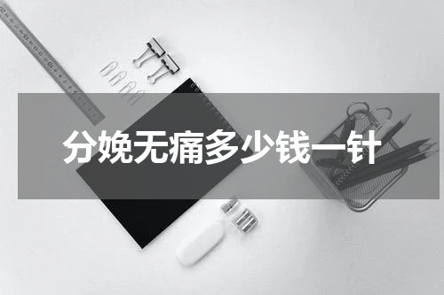 分娩无痛多少钱一针