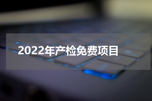2022年产检免费项目