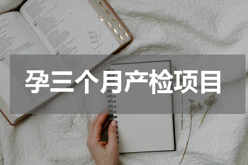 孕三个月产检项目
