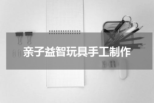 亲子益智玩具手工制作