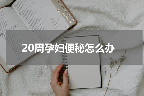 20周孕妇便秘怎么办
