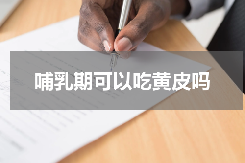 哺乳期可以吃黄皮吗
