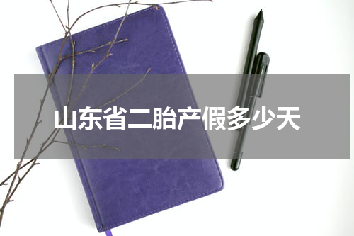 山东省二胎产假多少天