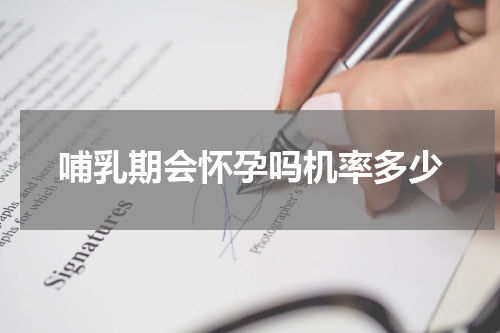 哺乳期会怀孕吗机率多少